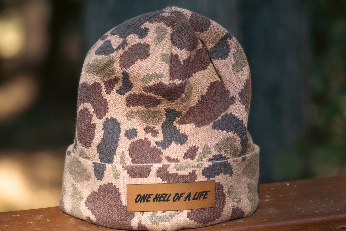 Richardson Old School Camo ONE HELL OF A LIFE Beanie