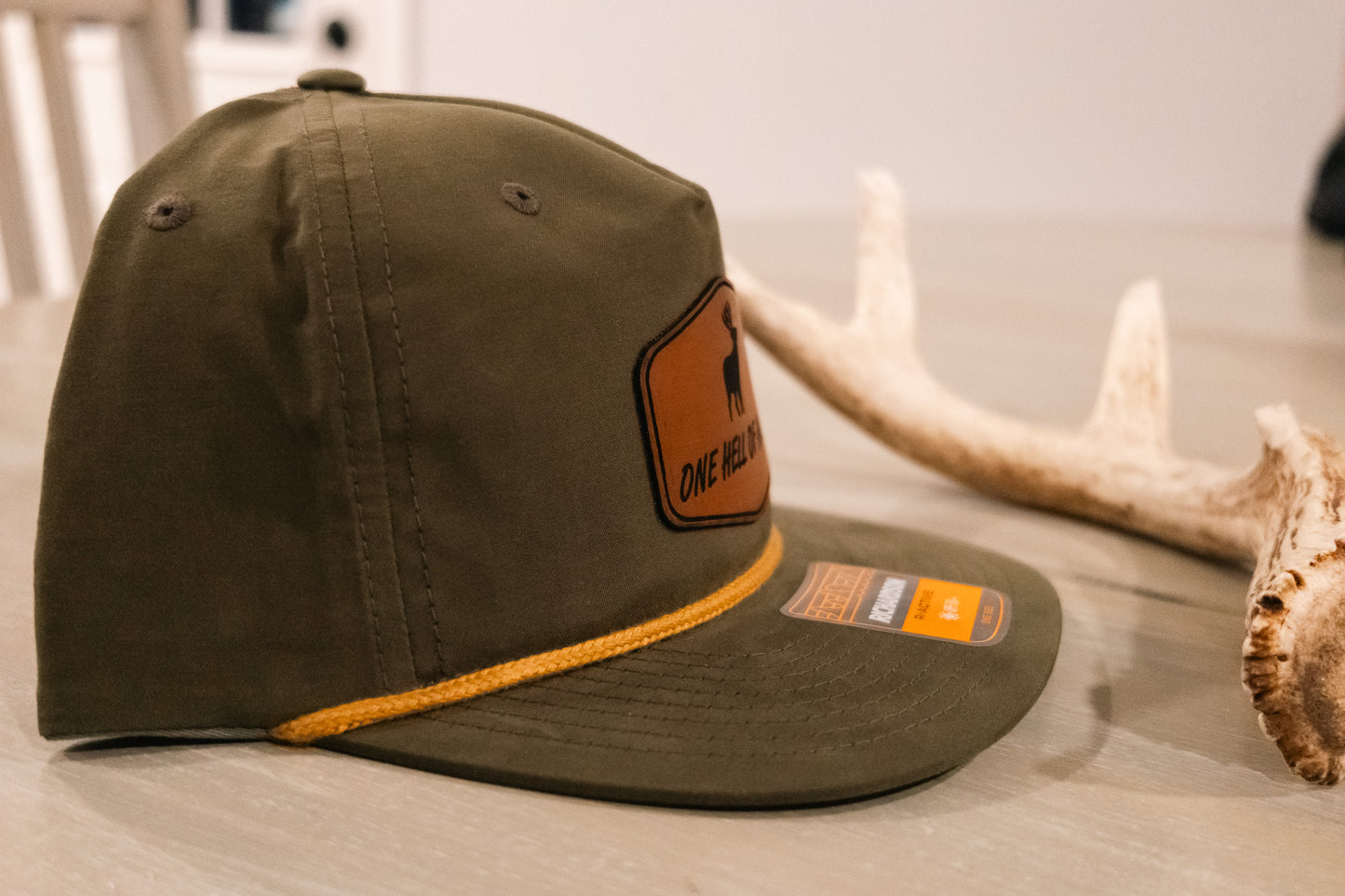 Olive Green Hell of a Life Buck Rope Hat