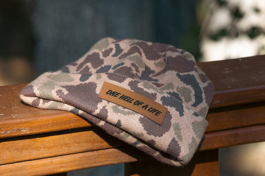 Richardson Old School Camo ONE HELL OF A LIFE Beanie