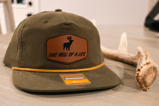 Olive Green Hell of a Life Buck Rope Hat
