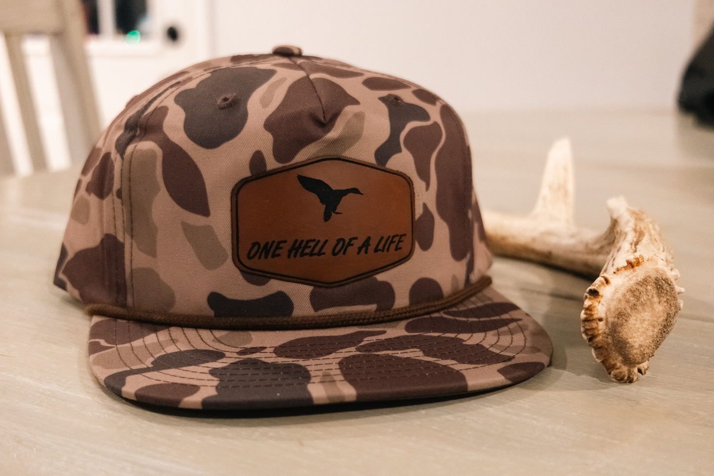 One Hell of a Life Old School Camo Duck Rope Hat