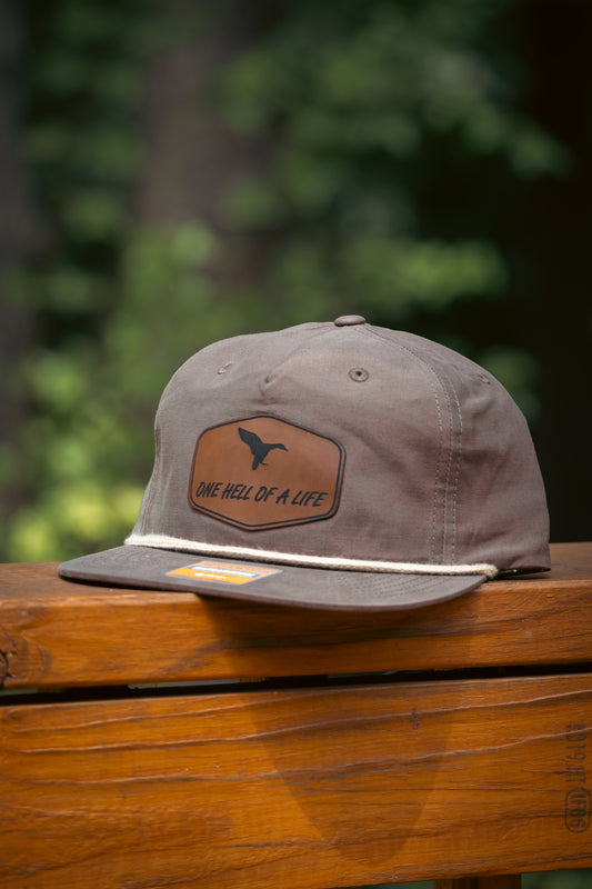 Brown Richardson Rope Hat – “One Hell of a Life” Duck Patch